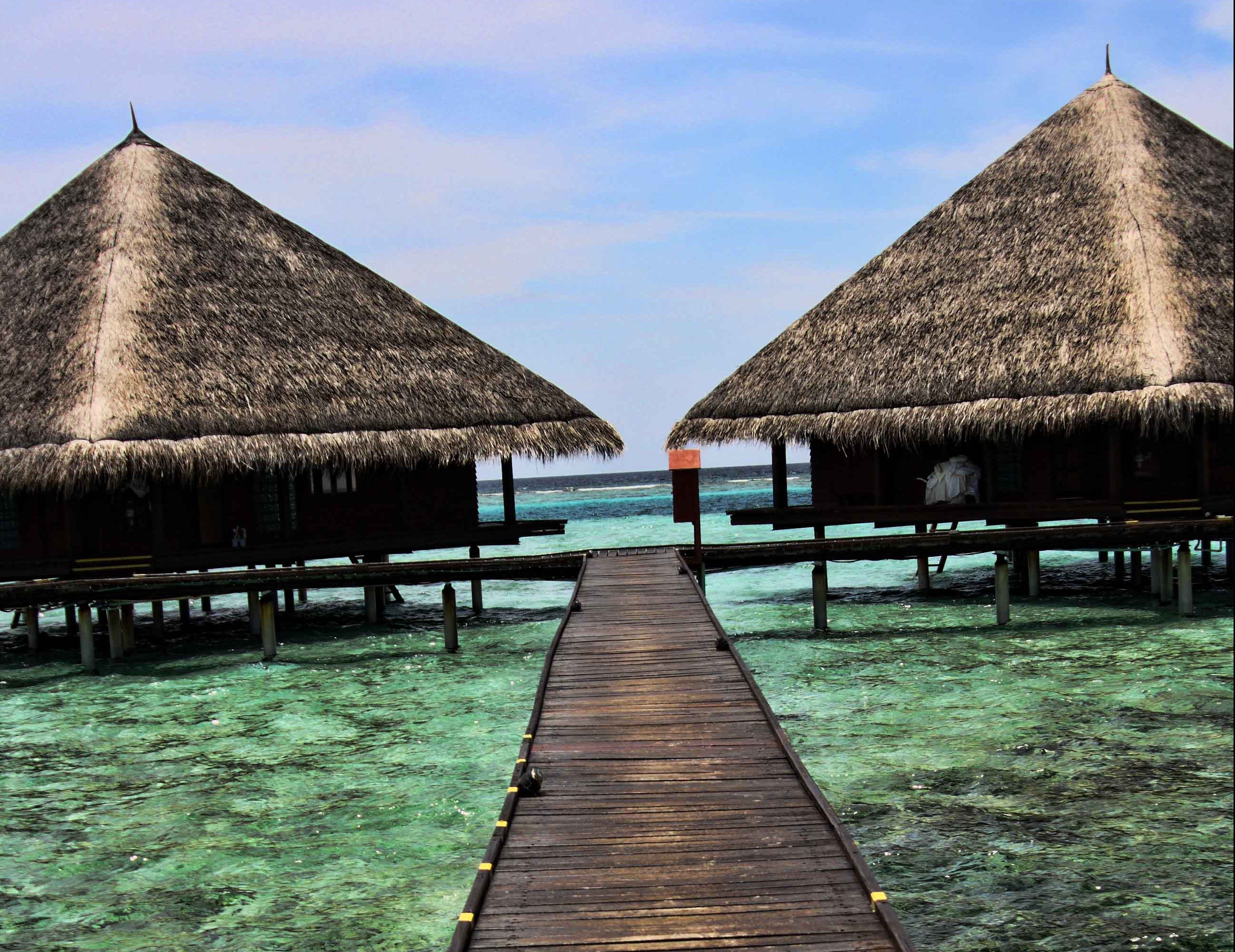 Walk way to the water bungalow