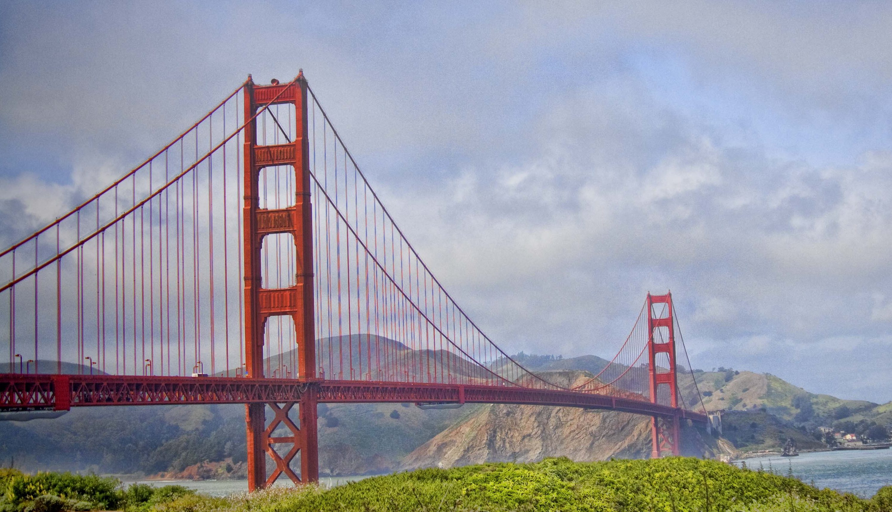 Golden Gate Bridge view from Battery Park